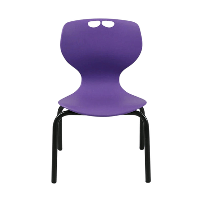 Rosewell Plastic Stackable 4 - Leg Chair Blue Black 260