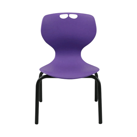 Rosewell Plastic Stackable 4 - Leg Chair Blue Black 260