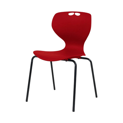 Rosewell Plastic Stackable 4 - Leg Chair Lime Black 260