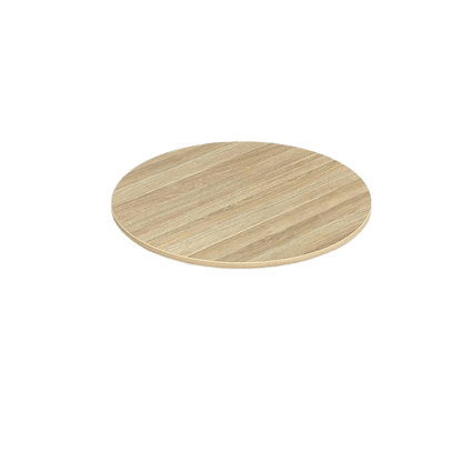 Round Worktop in New Oak 900mm Round - Office Furniture Company