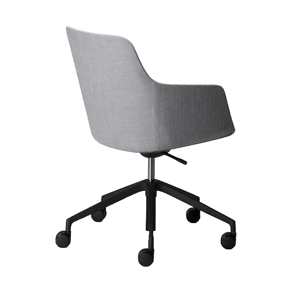 Saba Meeting Chair Black Sled Base saddle - leatherette - Office Furniture Company