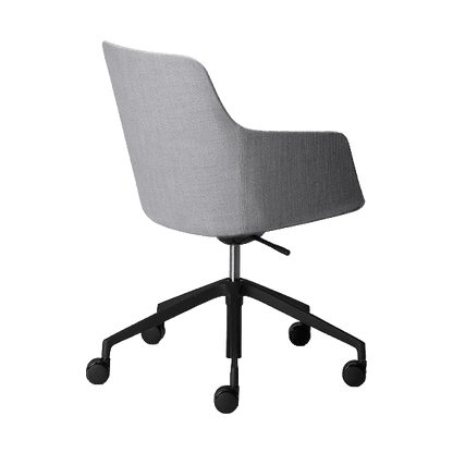 Saba Meeting Chair Black Sled Base saddle - leatherette - Office Furniture Company