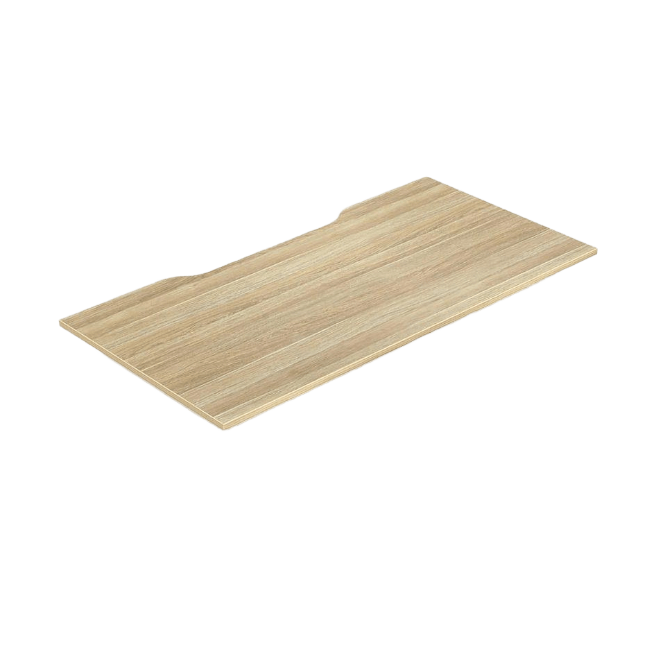 Scallop Worktop in New Oak 1600 X 800 - Office Furniture Company