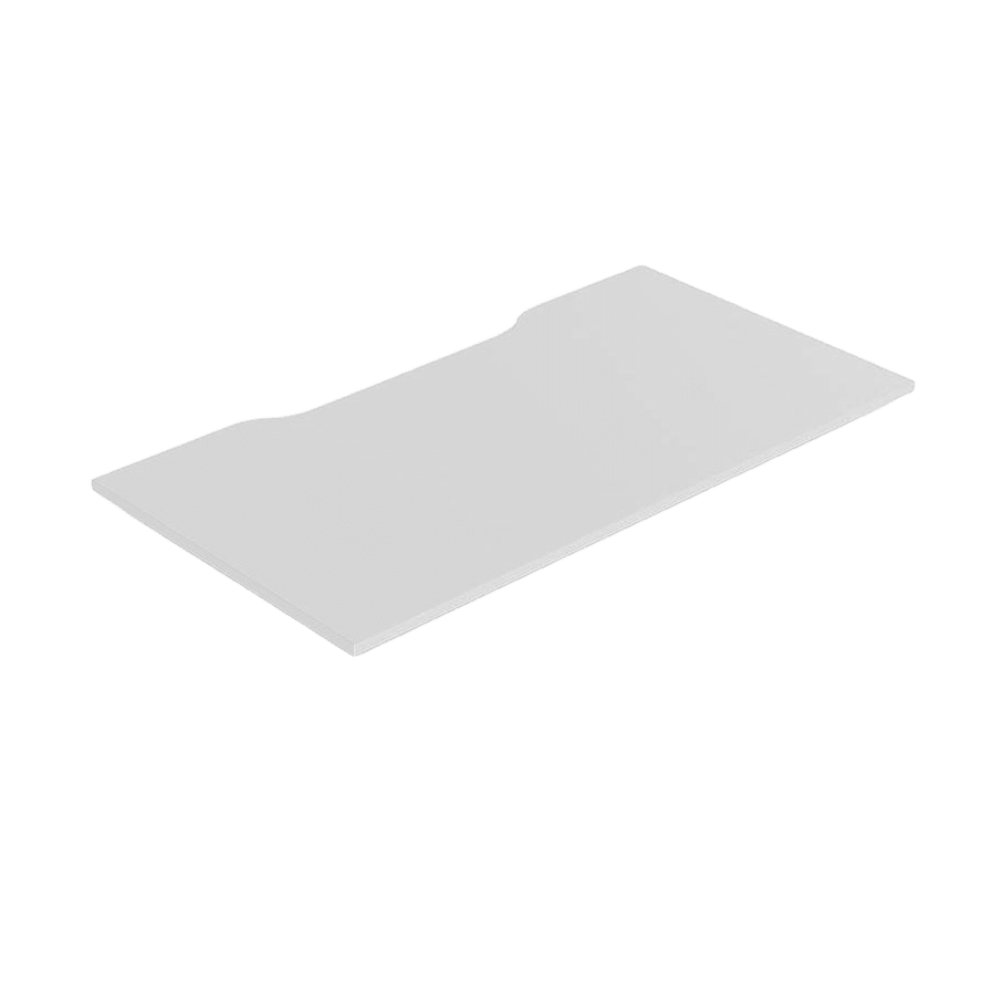 Scallop Worktop in White 1500 X 800 - Office Furniture Company