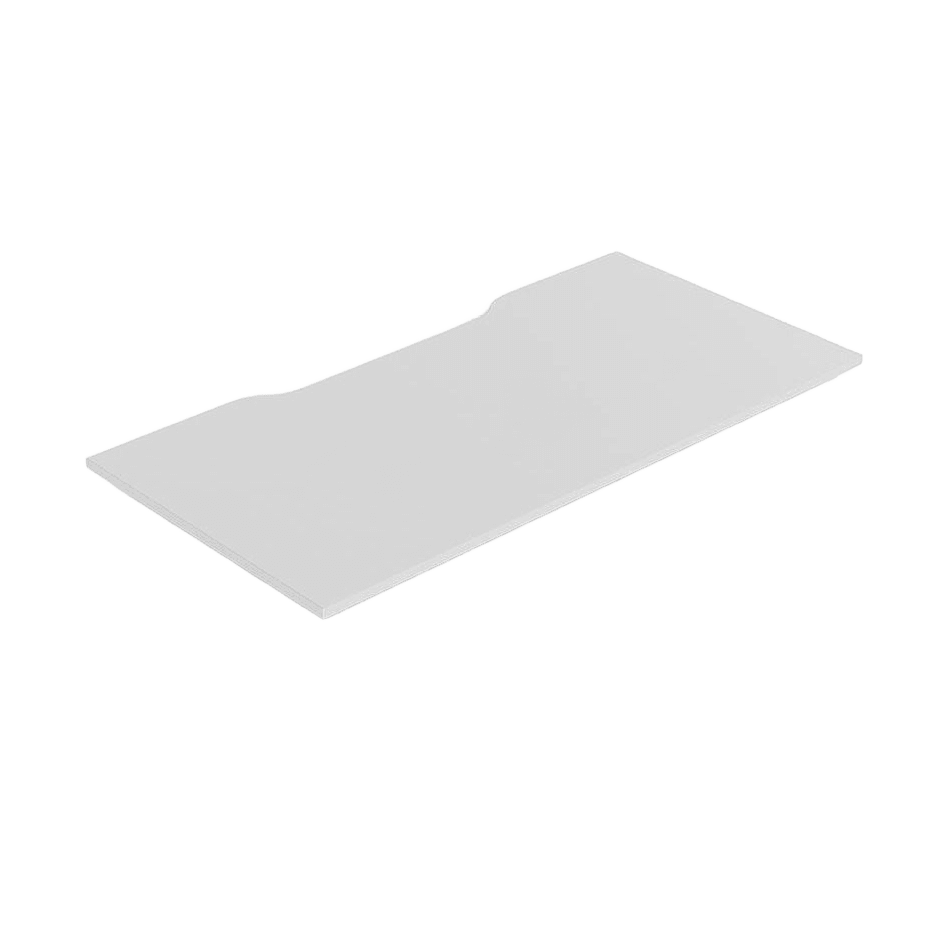 Scallop Worktop in White 1600 X 800 - Office Furniture Company