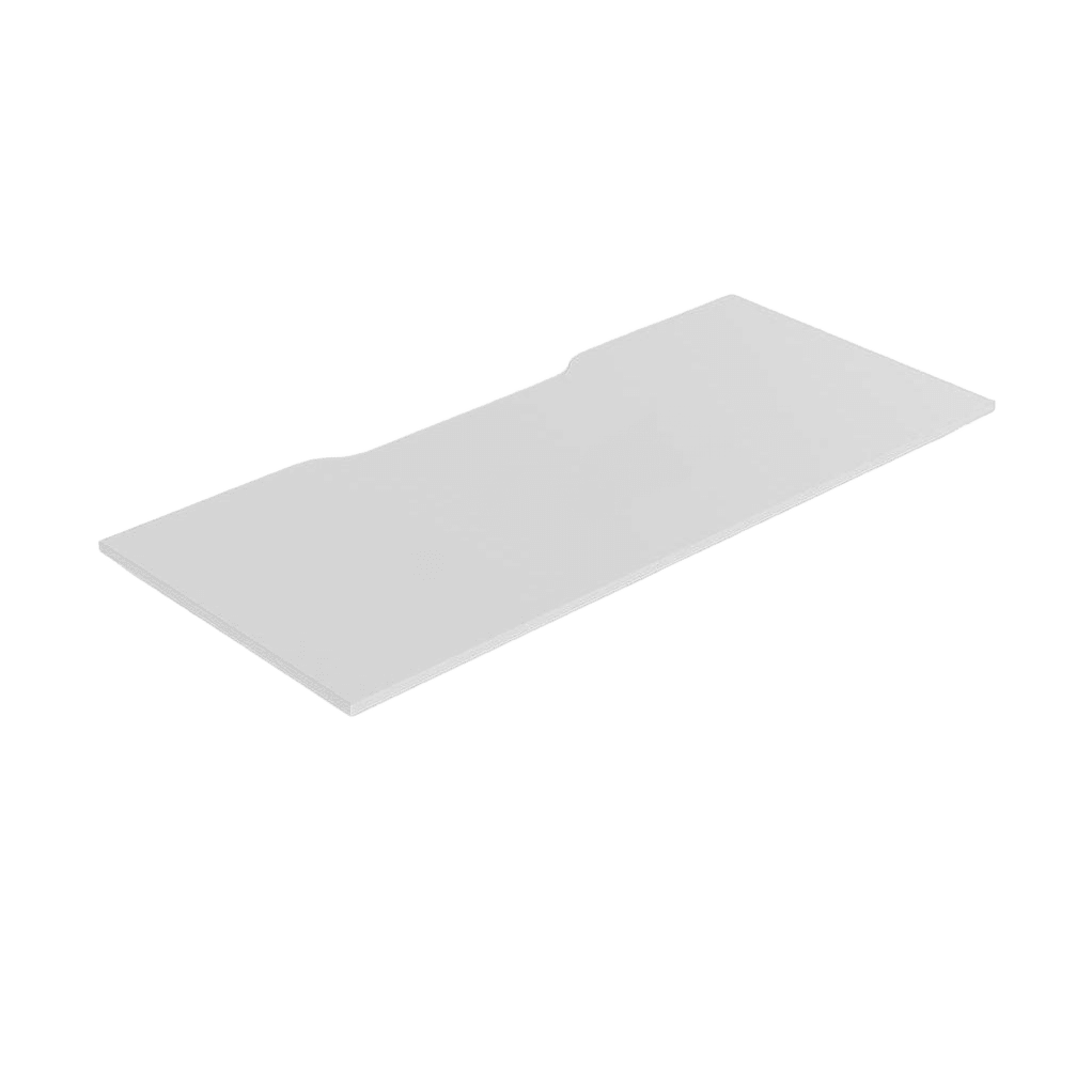 Scallop Worktop in White 1800 X 800 - Office Furniture Company