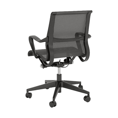 Scroll Meeting Chair Black Mesh