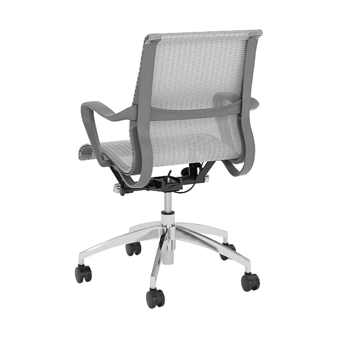 Scroll Meeting Chair Grey Mesh