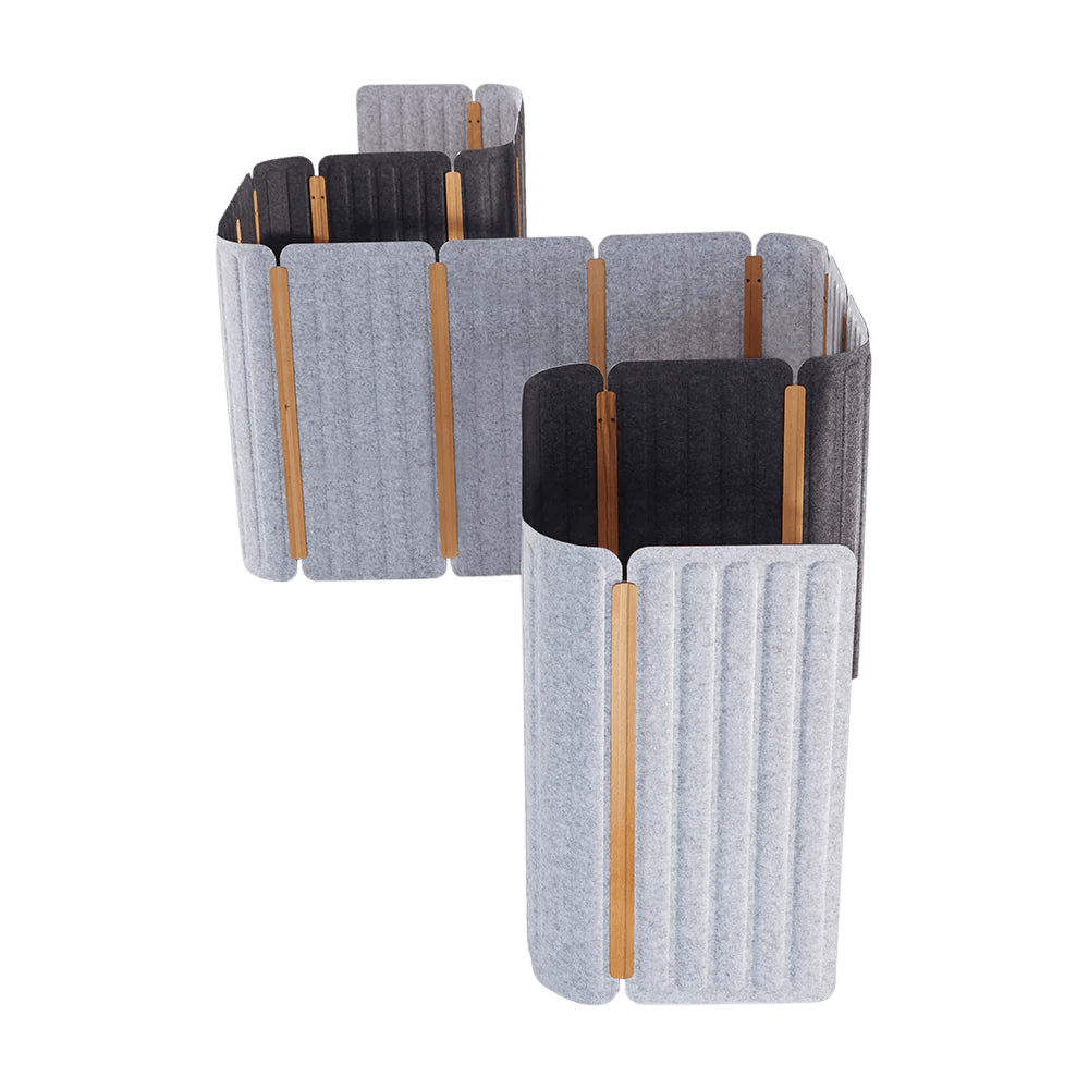 Seachange Modular Floor Screen 450x1160 Charcoal/Light Grey Straight