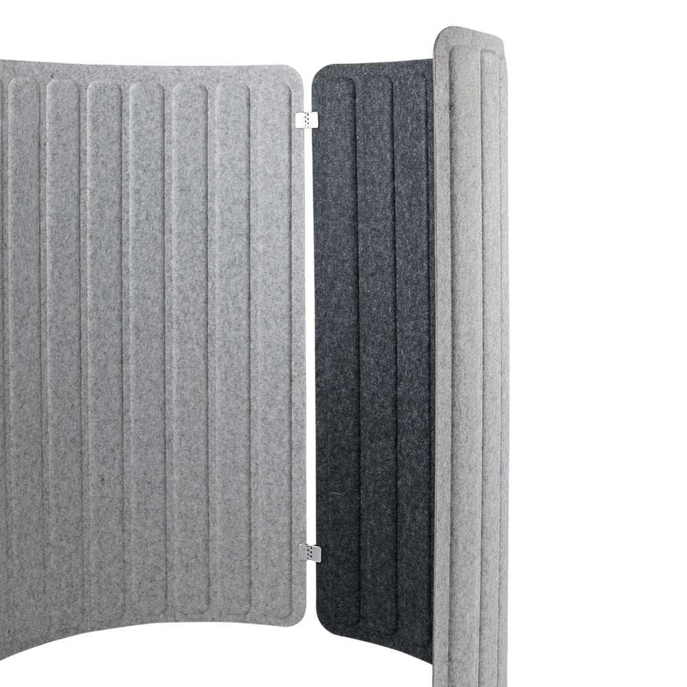 Seachange Modular Floor Screen 450x1160 Charcoal/Light Grey Straight