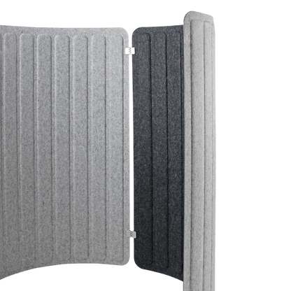 Seachange Modular Floor Screen 450x1160 Charcoal/Light Grey Straight