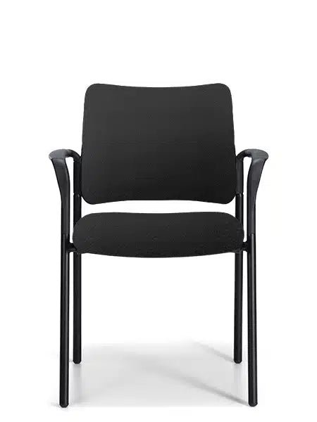 Seto Side Chair Black Powdercoat black - fab With Arms - Office Furniture Company