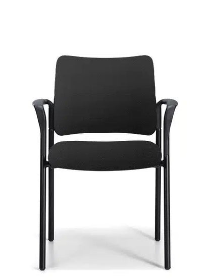 Seto Side Chair Black Powdercoat black - fab With Arms - Office Furniture Company