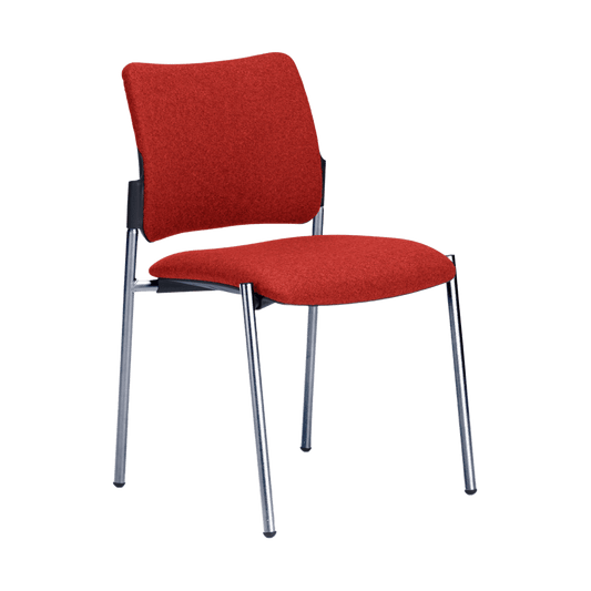Seto Side Chair Chrome red - fab Without Arms - Office Furniture Company
