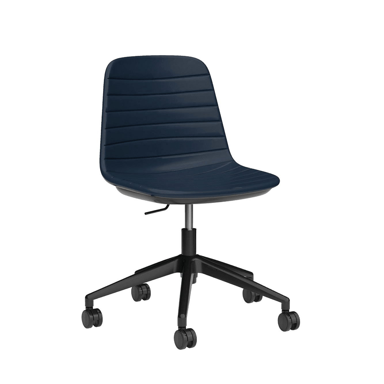Sofia Swivel Chair PU Upholstery Navy PU Black Without Tilting Mechanism - Office Furniture Company