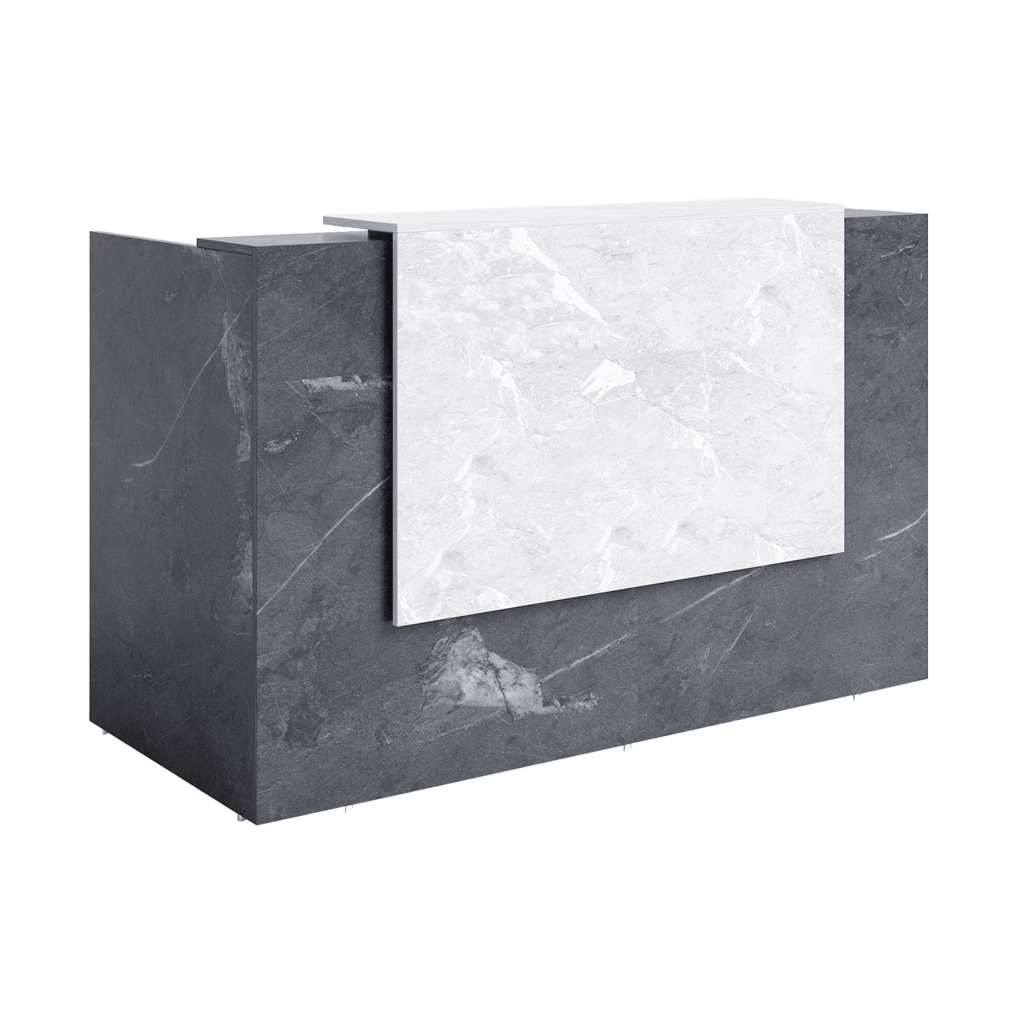 Sorrento Marble Look Reception Counter 1800 W Without Return - Office Furniture Company