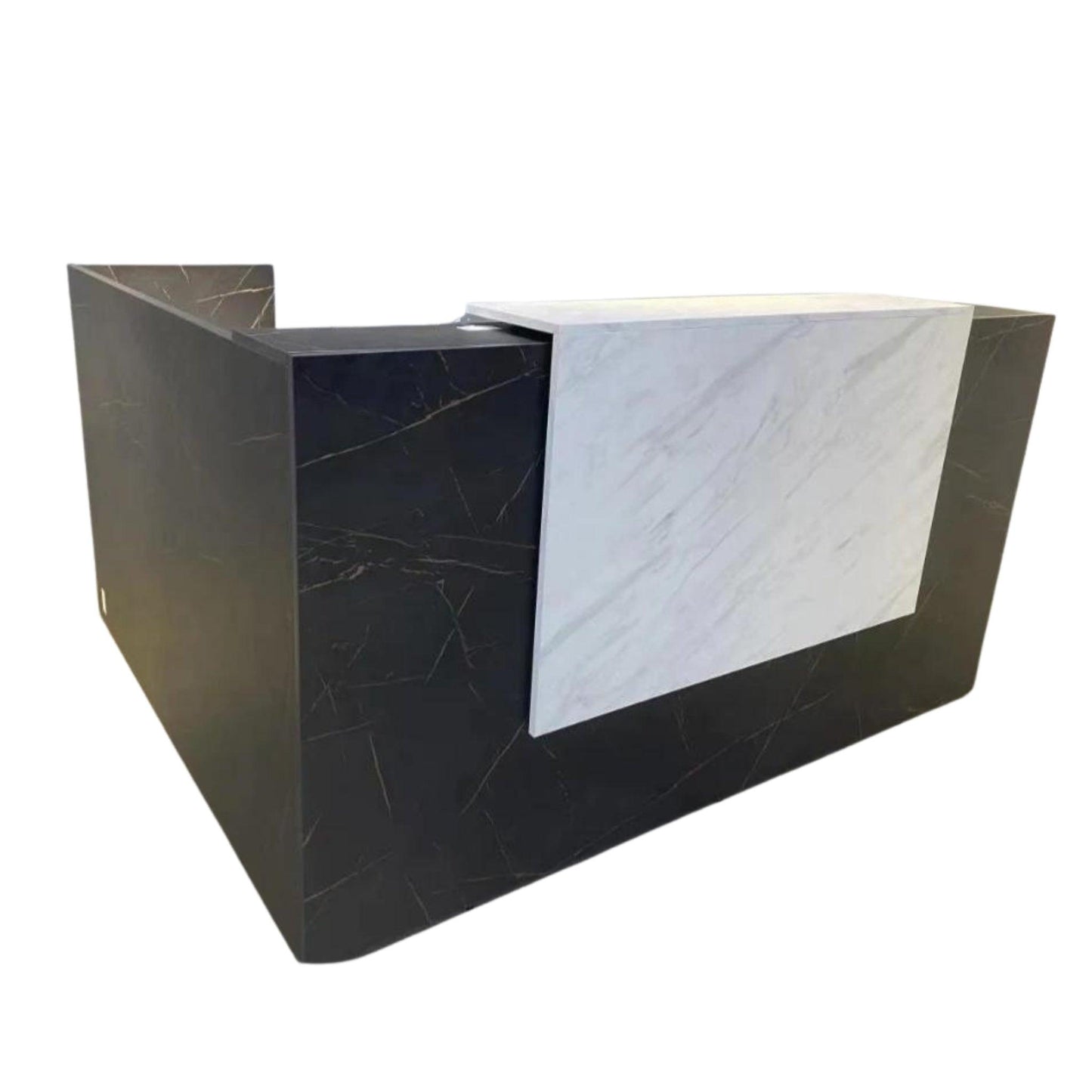 Sorrento Marble Look Reception Counter - Office Furniture Company 