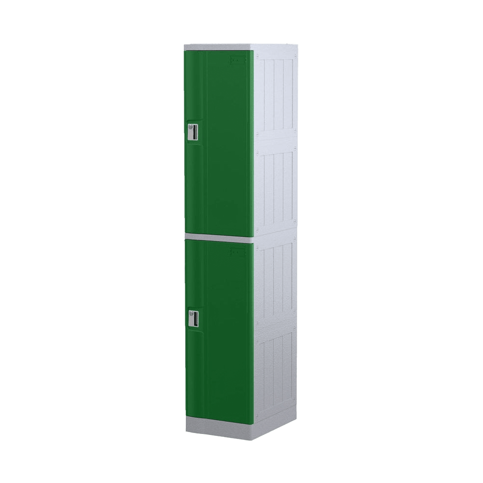 Steelco 2 Door ABS Plastic Locker Green ABS Plastic / Keylock
