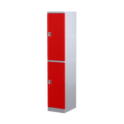 Steelco 2 Door ABS Plastic Locker Red ABS Plastic / Keylock