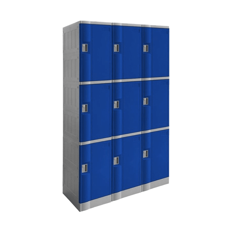 Steelco 3 Door ABS Plastic Locker Triple Bank
