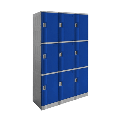 Steelco 3 Door ABS Plastic Locker Triple Bank