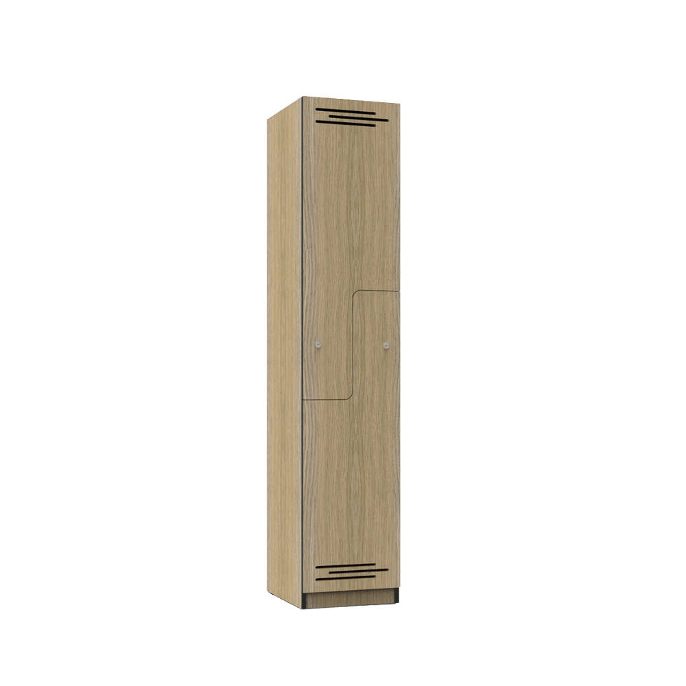 Step Door Melamine Locker Natural Oak - Office Furniture Company