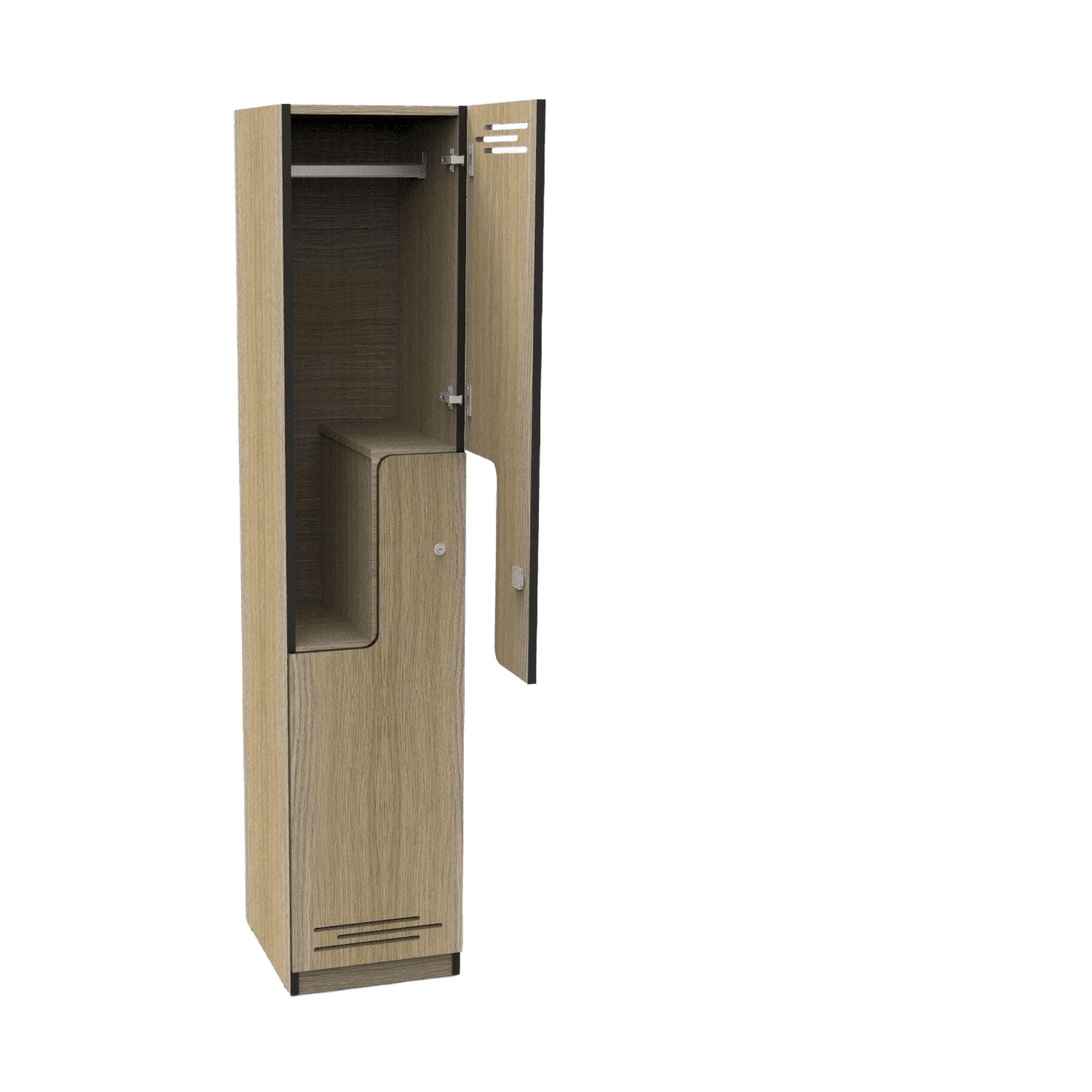 Step Door Melamine Locker White - Office Furniture Company