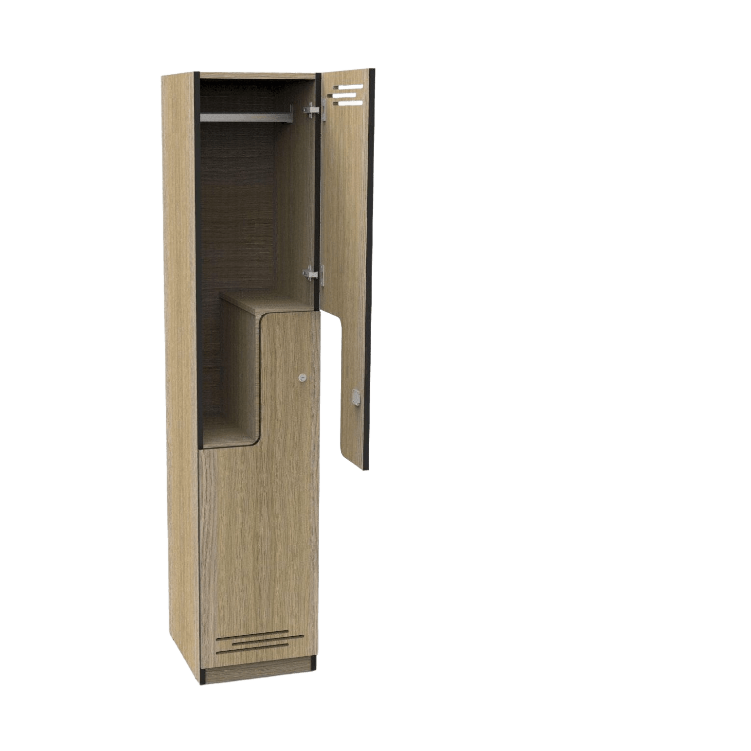 Step Door Melamine Locker White - Office Furniture Company