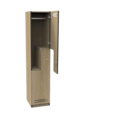 Step Door Melamine Locker White - Office Furniture Company