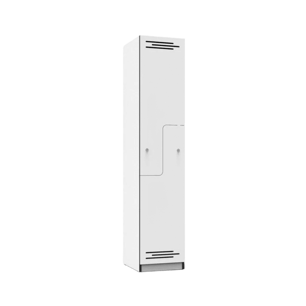 Step Door Melamine Locker White - Office Furniture Company