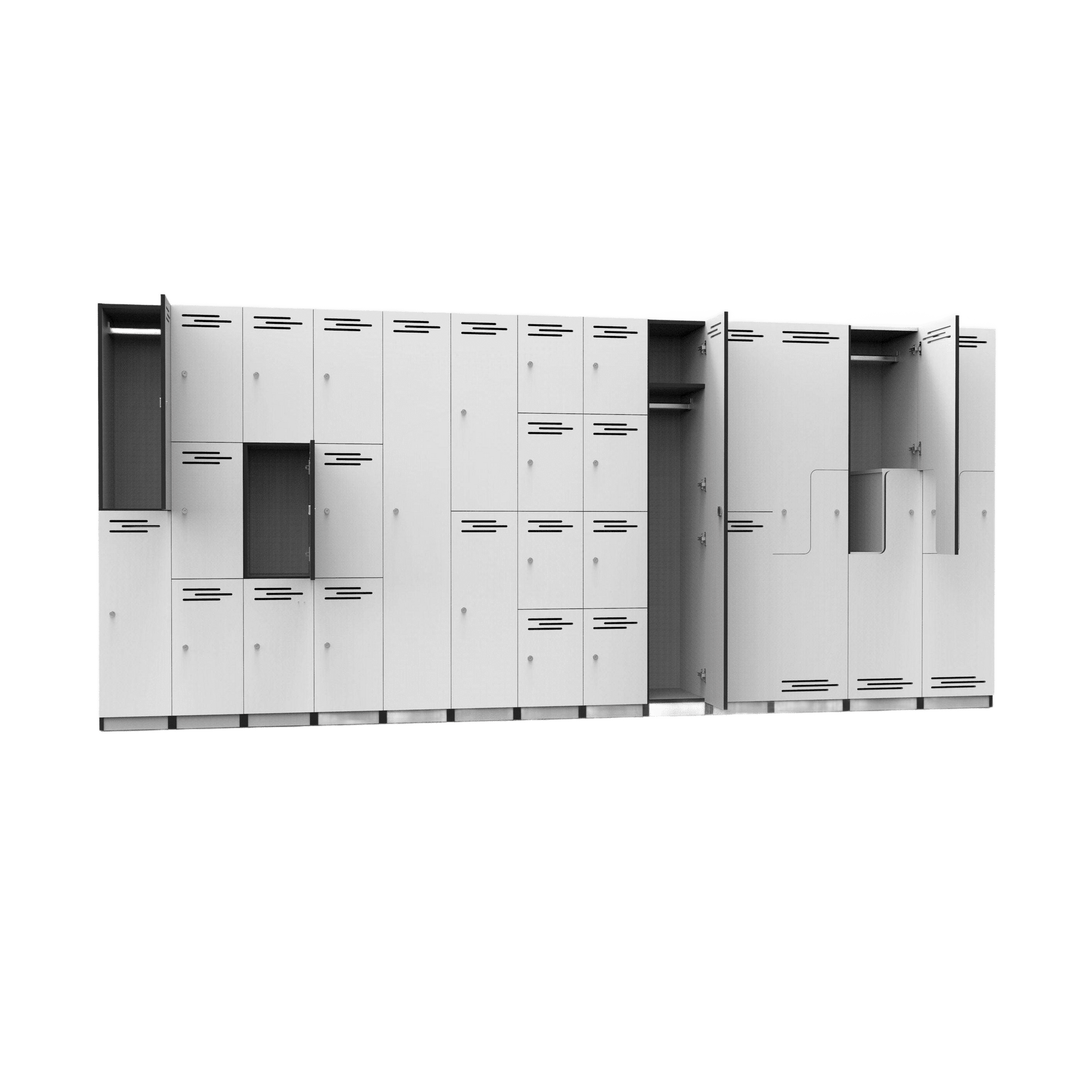 Step Door Melamine Locker White - Office Furniture Company