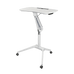 Stockholm White Mobile Sit Stand Desk | Gas Lift Height