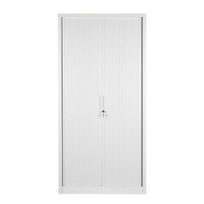 Tall Metal Tambour Storage Cupboard - Office Furniture Company 