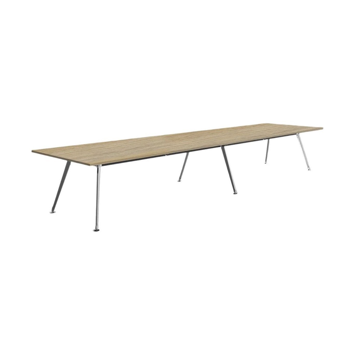 Team Meeting/Boardroom Table 3600x1200 (6 Legs) / Alloy / New Oak