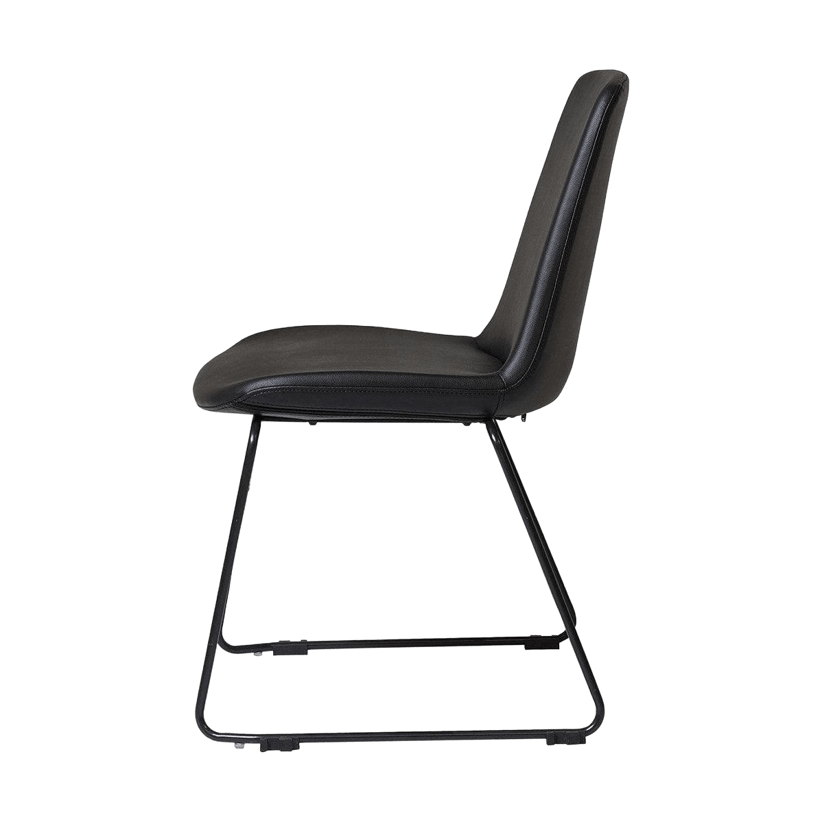 Tempo Meeting Chair Black Fabric with White Base - Office Furniture Company
