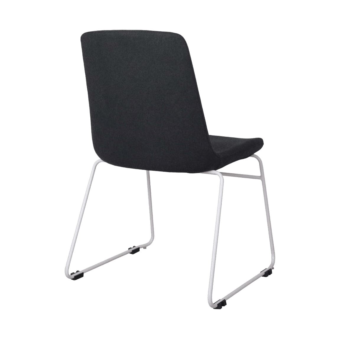 Tempo Meeting Chair Black Fabric with White Base - Office Furniture Company