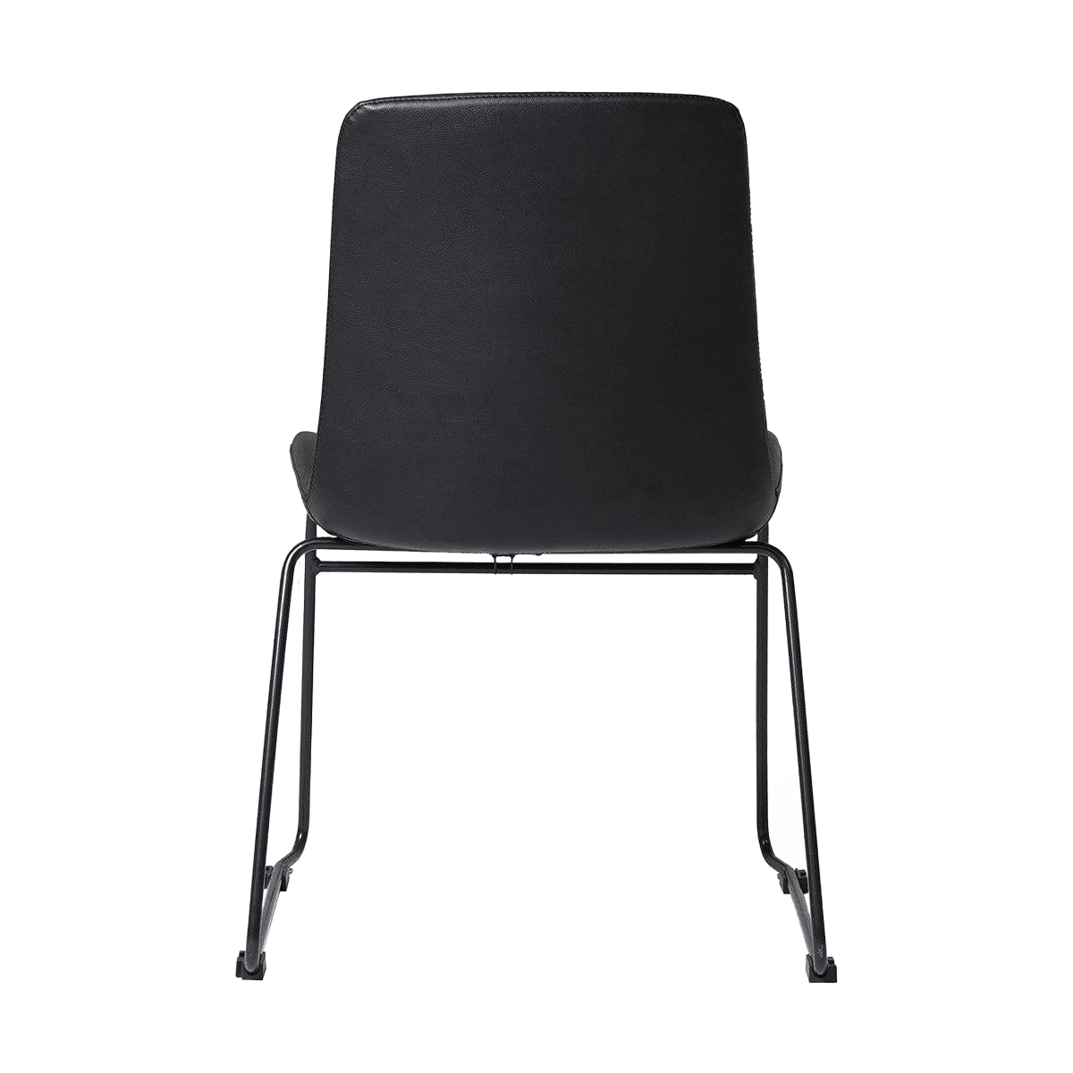 Tempo Meeting Chair Black Fabric with White Base - Office Furniture Company