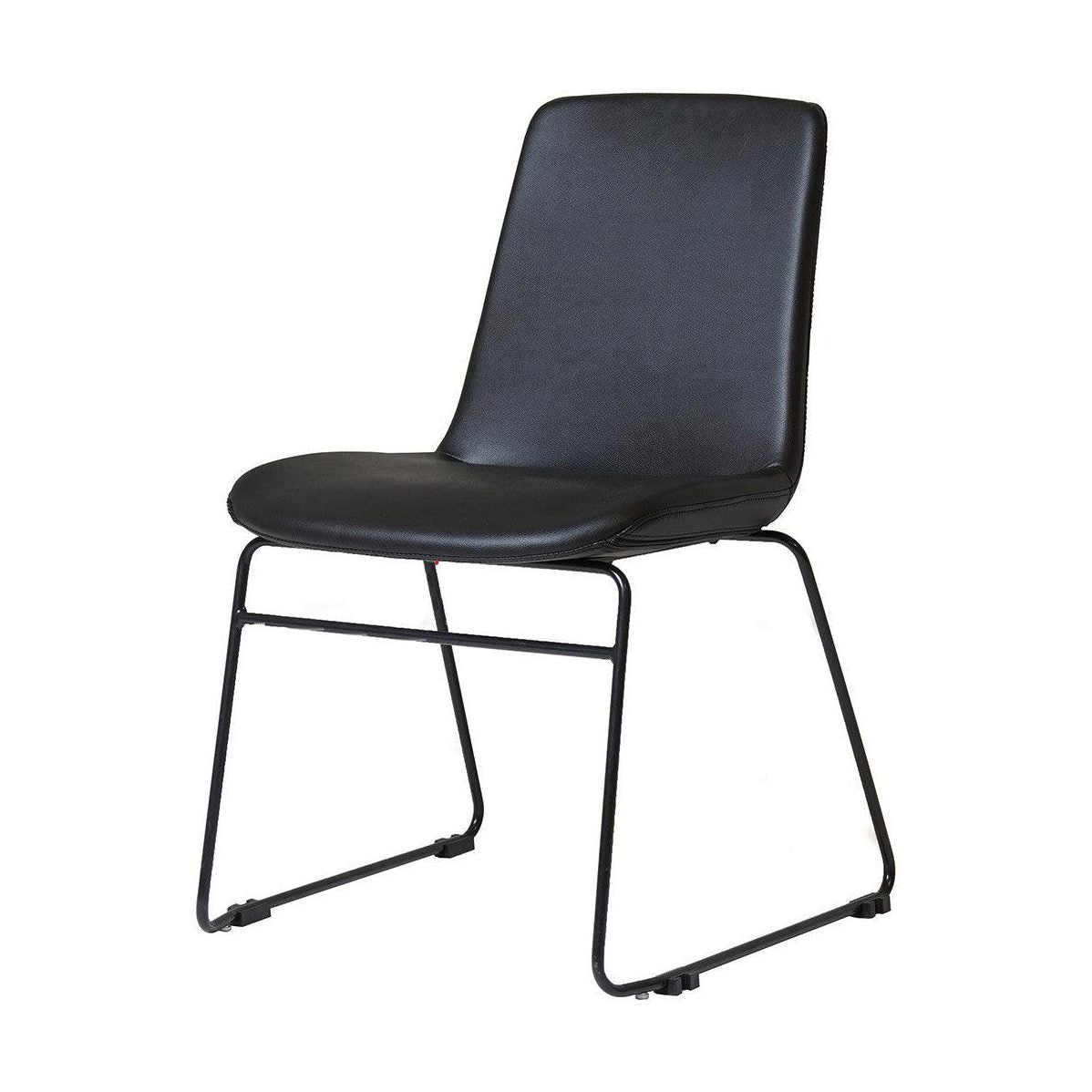 Tempo Meeting Chair Black PU with Black Frame - Office Furniture Company