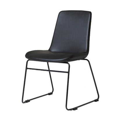 Tempo Meeting Chair Black PU with Black Frame - Office Furniture Company