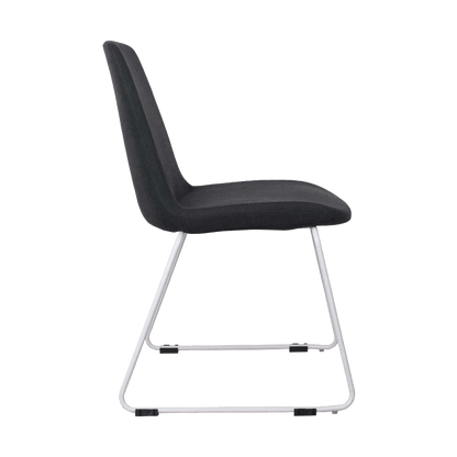 Tempo Meeting Chair Grey Fabric with Black Base - Office Furniture Company
