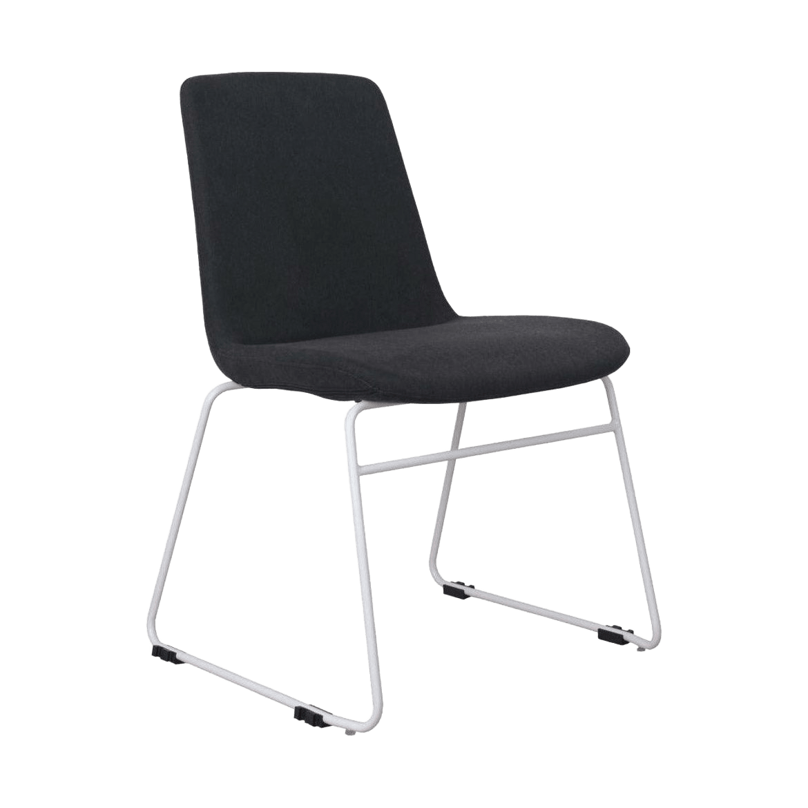 Tempo Meeting Chair Grey Fabric with Black Base - Office Furniture Company