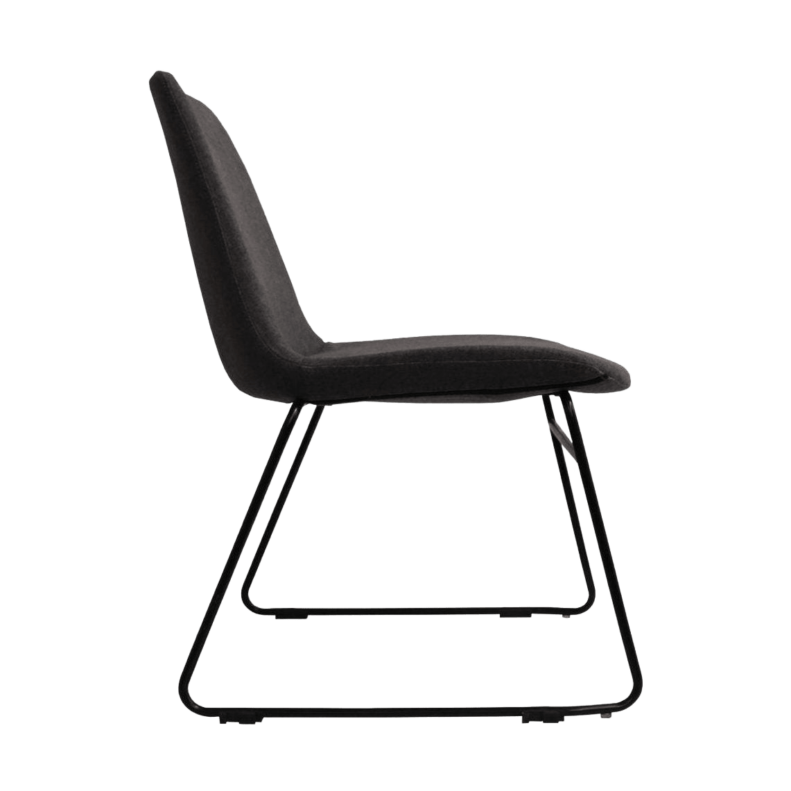 Tempo Meeting Chair Grey Fabric with Black Base - Office Furniture Company