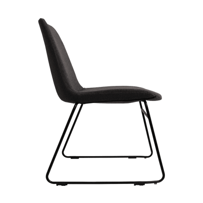 Tempo Meeting Chair Grey Fabric with Black Base - Office Furniture Company