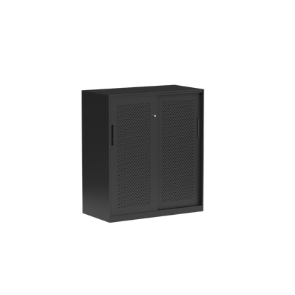 Tempo Sliding Door Credenza White Metal 1530W Planter