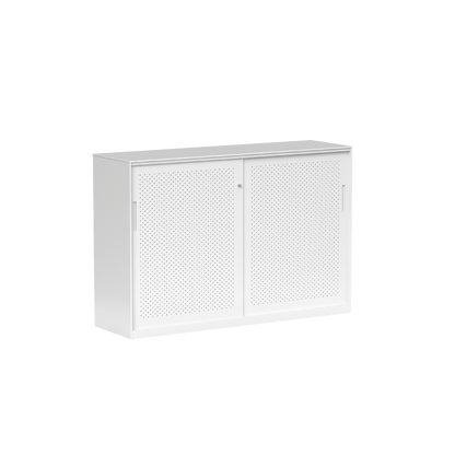 Tempo Sliding Door Credenza White Metal 1530W Planter