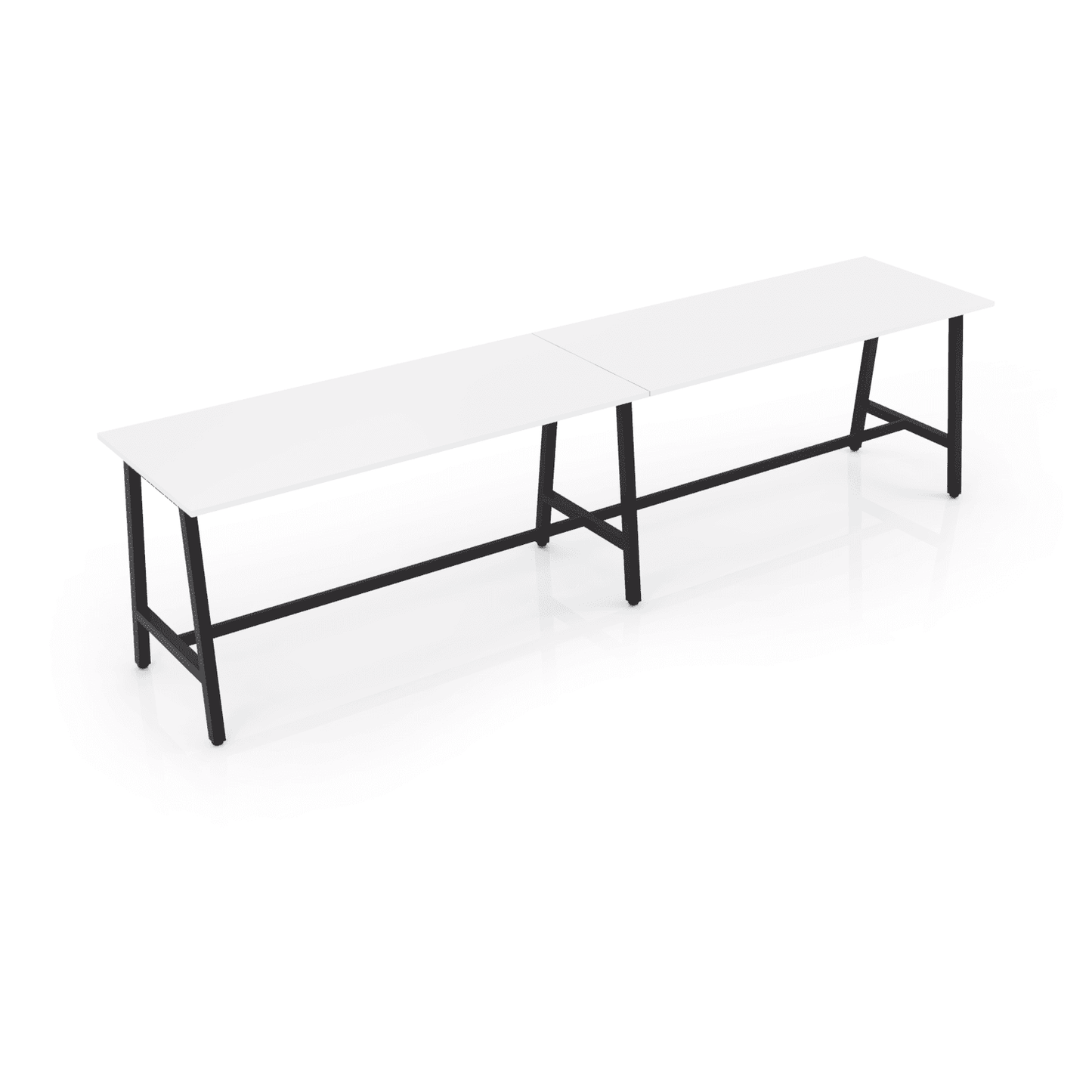 Trestle Bar Leaner 3600x900 Black Powdercoat White