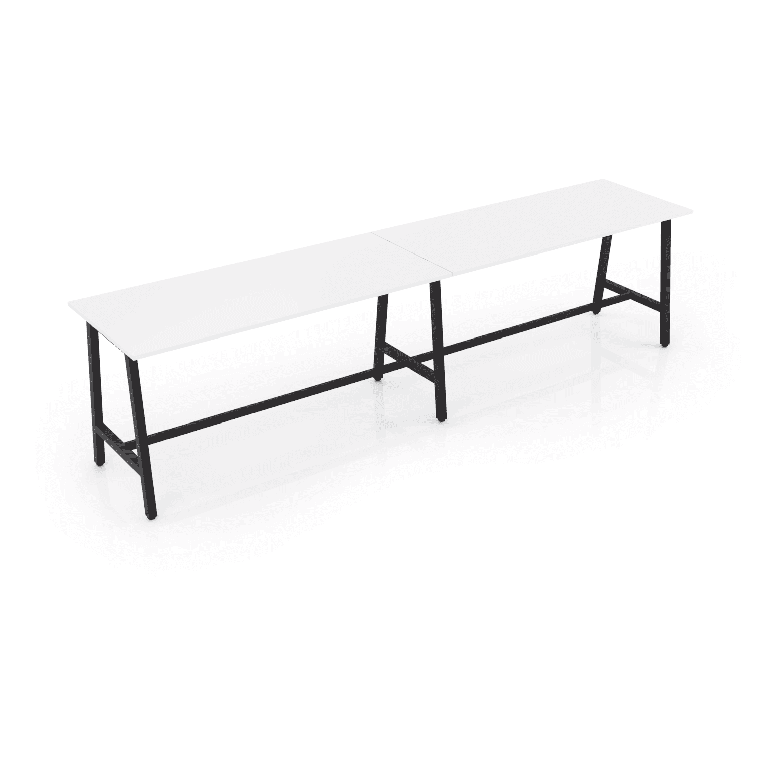 Trestle Bar Leaner 3600x900 Black Powdercoat White