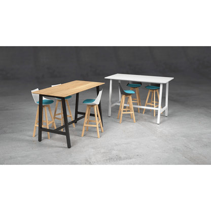 Trestle Bar Leaner in Solid Beech Work Top - Office Furniture Company 