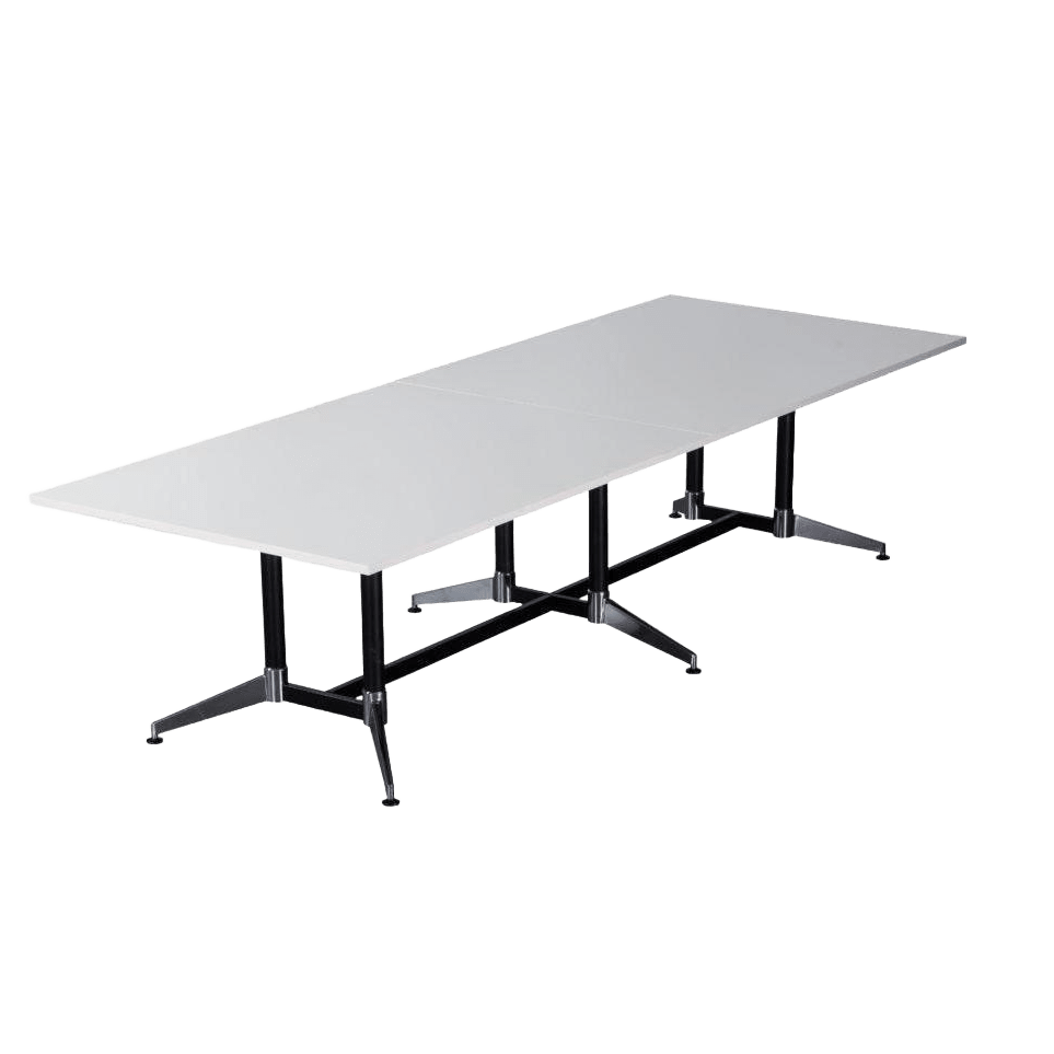 Typhoon Boardroom Table 2400 x 1200 White - Office Furniture Company
