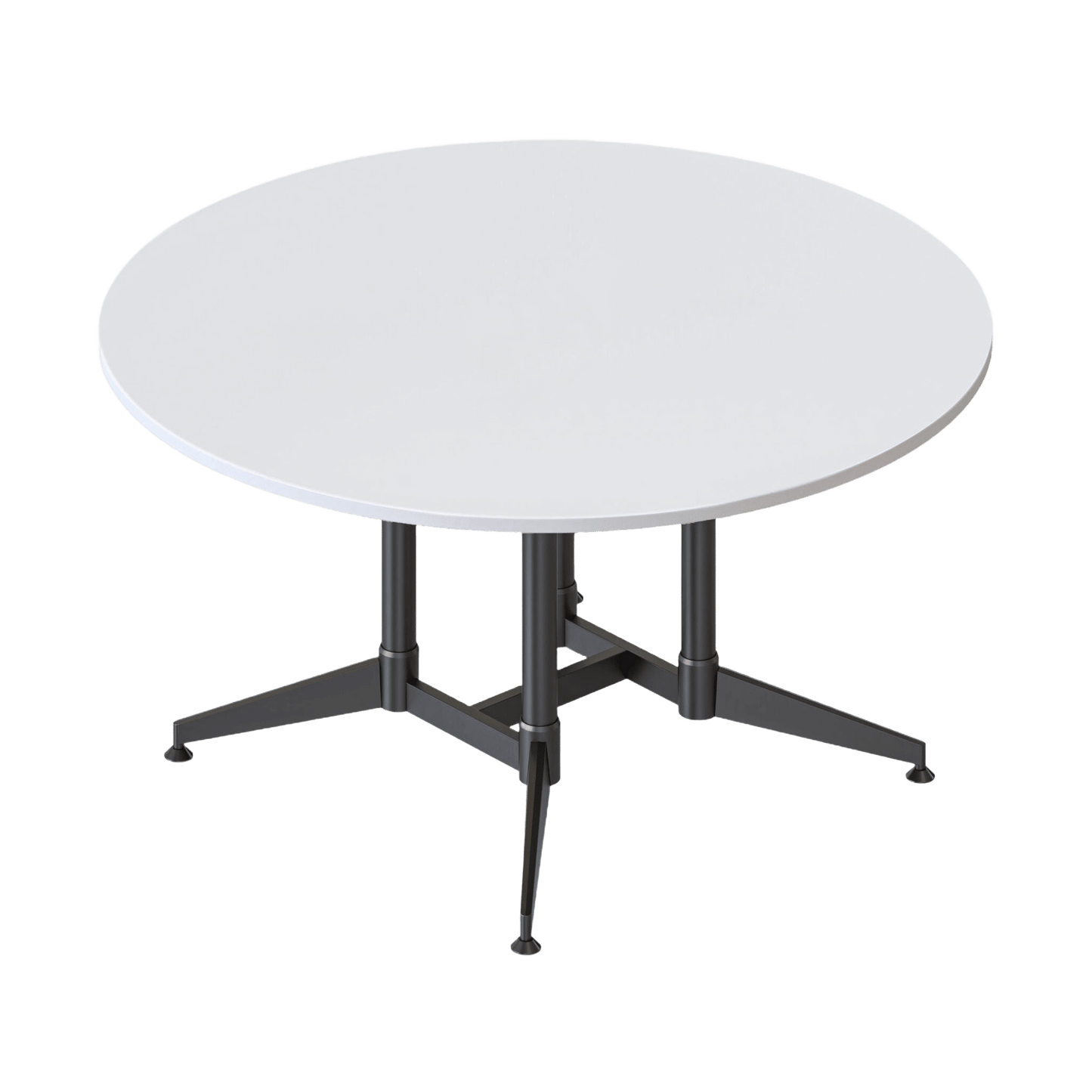Typhoon Large Round Meeting Table White / Black Powdercoat